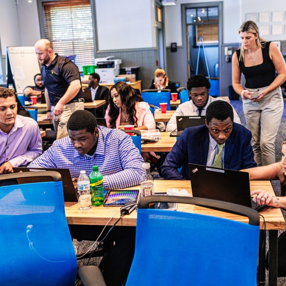 Classroom full of adult students