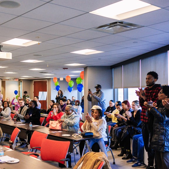 Crowd of Supporters At a Graduation