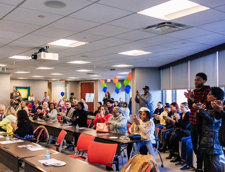 Crowd of Supporters At a Graduation